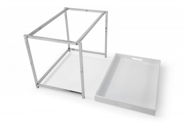 Konferenční stolek Elements set 2ks bílá Podnos