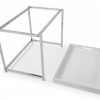 Konferenční stolek Elements set 3ks bílá Podnos