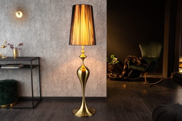 Stojanová lampa Lucie 160cm černá-zlatá