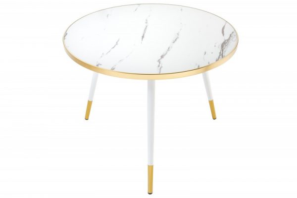Konferenční stolek Paris 60cm bílá Mramoroptik