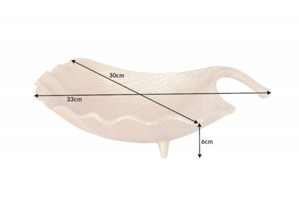 Deko Schale Ginkgo 33cm zlatá