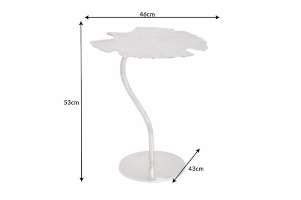 Konferenční stolek Ginkgo leaf 53cm stříbrná