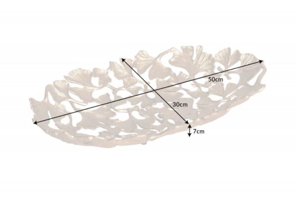 Schale Gingko leafs 50x30cm zlatá