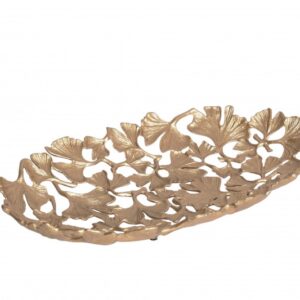 Schale Gingko leafs 50x30cm zlatá