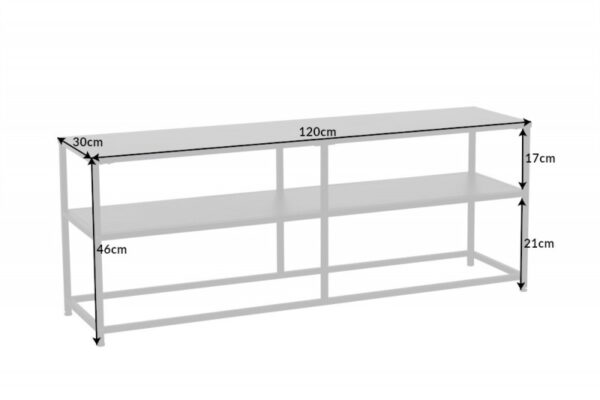 Stolek Dura Steel 120cm černá