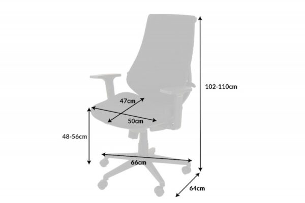 Kancelářská stolička Alien 102-110cm černá