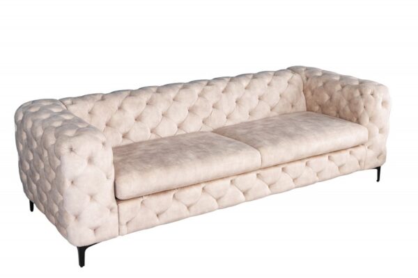 Sofa Modern Barock 3er champagner Samet