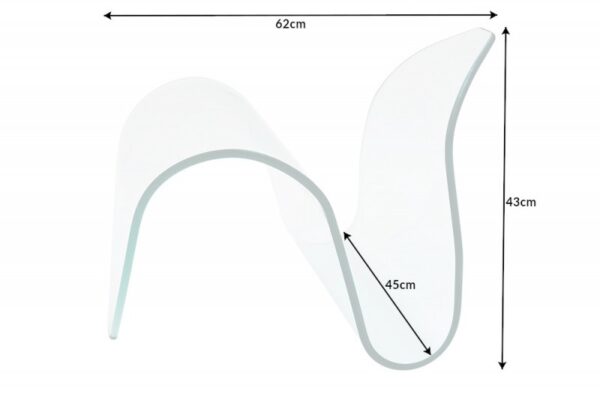 Konferenční stolek Fantome 60cm Sklo