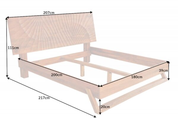 Postel Scorpion 180x200cm Mango hnědá