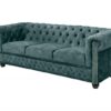 Sofa Chesterfield 3er petrolejová Samet