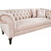 Sofa Paris Chesterfield 225cm Samet champagner