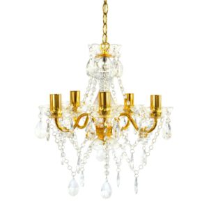 Lustr Diamonds "S" 5-ramenný zlatá