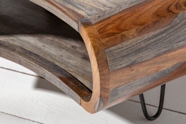 Konferenční stolek Organic Living 60cm Sheeshamové dřevo šedá